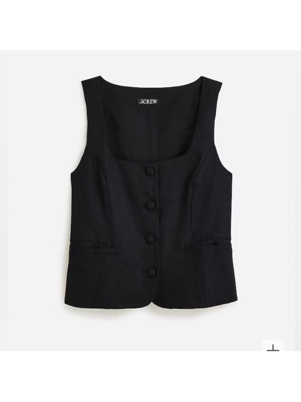J. Crew Scoopneck linen-blend vest NWT sz 0